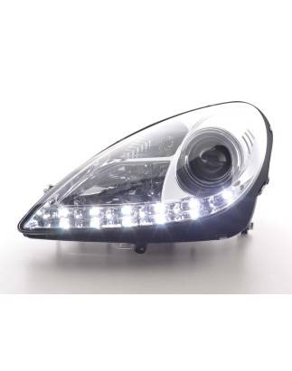 Daylight headlight LED DRL look Mercedes SLK 171 04-11 chrome