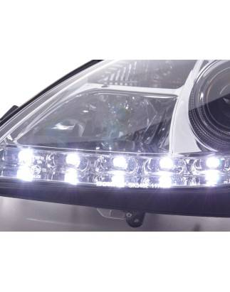 Daylight headlight LED DRL look Mercedes SLK 171 04-11 chrome