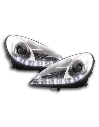 Daylight headlight LED DRL look Mercedes SLK R171 04-11 chrome