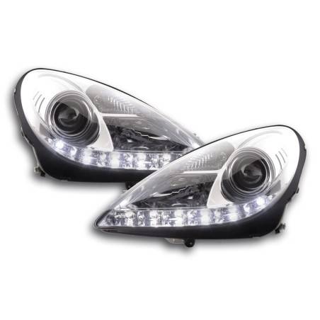 Phare Daylight LED DRL look Mercedes SLK R171 04-11 chrome