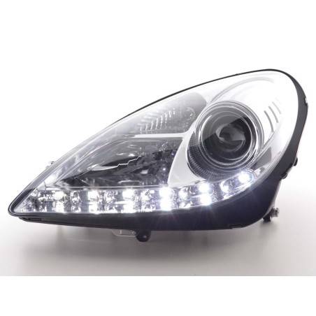 Daylight headlight LED DRL look Mercedes SLK R171 04-11 chrome