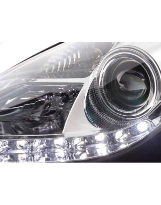 Daylight headlight LED DRL look Mercedes SLK R171 04-11 chrome