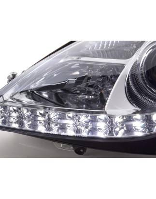 Daylight headlight LED DRL look Mercedes SLK R171 04-11 chrome