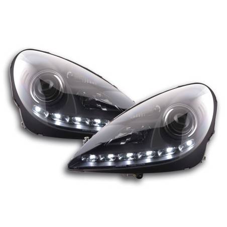 Daylight headlight LED daytime running lights Mercedes SLK R171 black