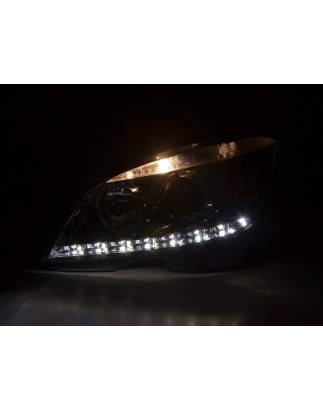 Daylight headlight LED DRL look Mercedes C-Class W204 07-10 chrome