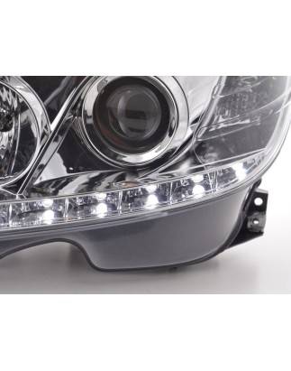 Daylight headlight LED DRL look Mercedes C-Class W204 07-10 chrome