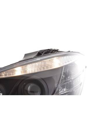 Phare Daylight LED DRL look Mercedes Classe C W204 07-10 noir