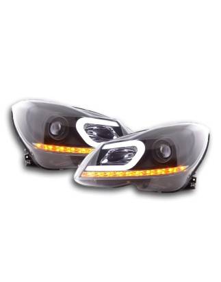 Daylight headlight LED DRL look Mercedes C-Class W204 11-14 black