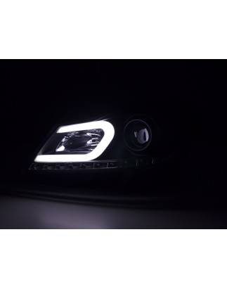 Phare Daylight LED DRL look Mercedes Classe C W204 11-14 noir