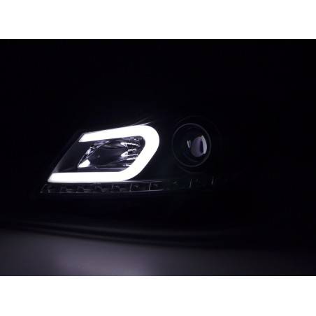 Phare Daylight LED DRL look Mercedes Classe C W204 11-14 noir