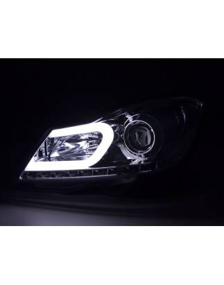 Daylight headlight LED DRL look Mercedes C-Class W204 11-14 chrome