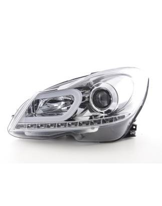 Daylight headlight LED DRL look Mercedes C-Class W204 11-14 chrome