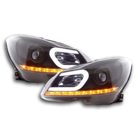 Daylight headlight LED DRL look Mercedes C-Class W204 11-14 black