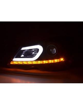 Phare Daylight LED DRL look Mercedes Classe C W204 11-14 noir