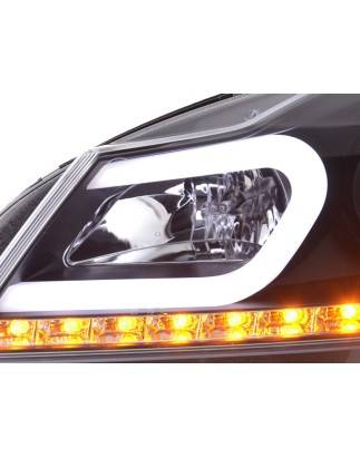 Phare Daylight LED DRL look Mercedes Classe C W204 11-14 noir