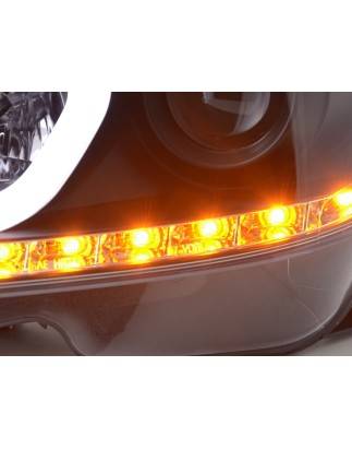 Phare Daylight LED DRL look Mercedes Classe C W204 11-14 noir