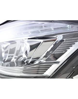 Phares Xenon Daylight LED DRL look Mercedes-Benz Classe S (221) 05-09 chrome