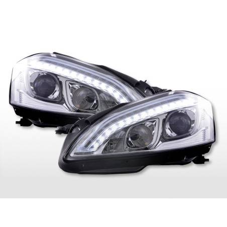 Daylight headlight LED DRL look Mercedes-Benz S-Class (221) 05-09 chrome