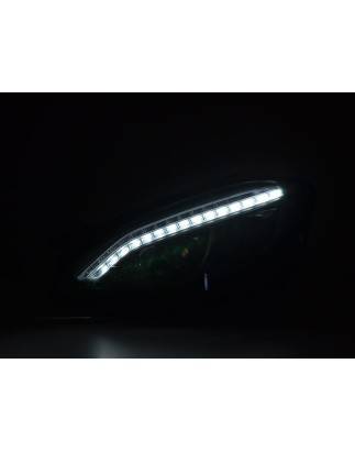 Phare Daylight LED DRL look Mercedes-Benz Classe S (221) 05-09 noir