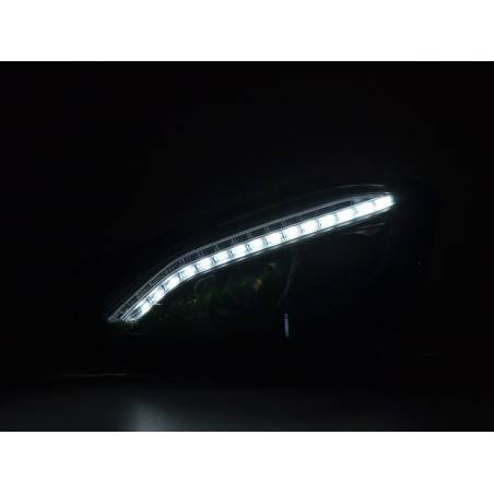 Phare Daylight LED DRL look Mercedes-Benz Classe S (221) 05-09 noir