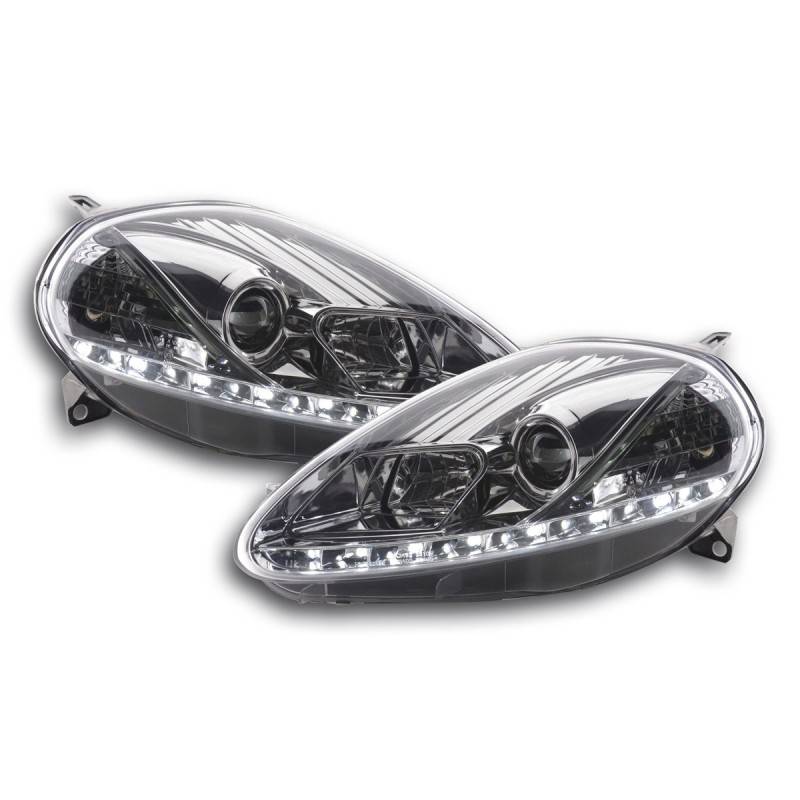 Phares Daylight LED feux de jour Fiat Grande Punto 199 05-08 chrome