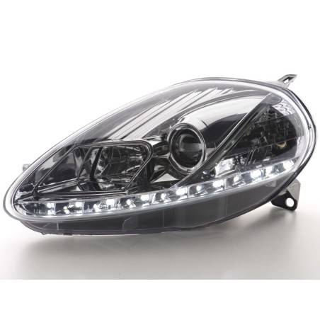 Phares Daylight LED feux de jour Fiat Grande Punto 199 05-08 chrome