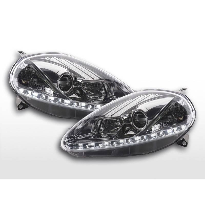 Daylight headlight LED daytime running lights Fiat Grande Punto 199 chrome