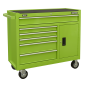 Rollcab 6 Drawer with Ball Bearing Slides - Green