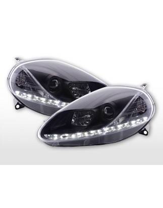 Phare Daylight LED feux de jour Fiat Grande Punto 199 noir