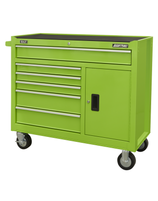 Rollcab 6 Drawer with Ball Bearing Slides - Green