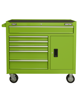 Rollcab 6 Drawer with Ball Bearing Slides - Green