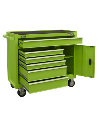 Rollcab 6 Drawer with Ball Bearing Slides - Green