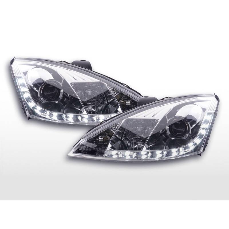 Daylight headlight LED daytime running lights Ford Focus 1 C170 chrome