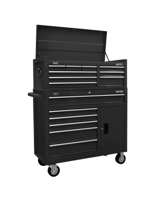 Topchest 9 Drawer with Ball Bearing Slides - Black