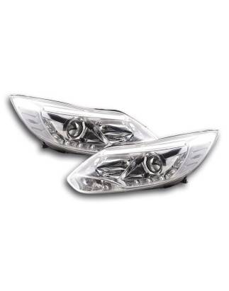 Daylight headlight LED DRL look Ford Focus 3 2010- chrome