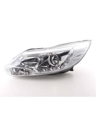 Phare Daylight LED DRL look Ford Focus 3 2010- chrome