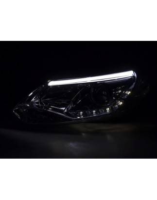 Daylight headlight LED DRL look Ford Focus 3 2010- chrome