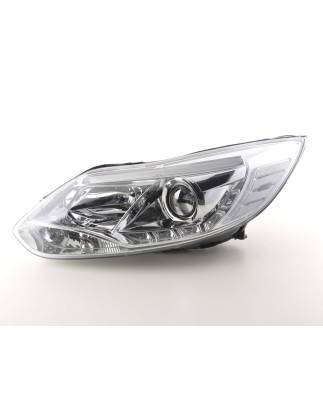 Daylight headlight LED DRL look Ford Focus 3 2010- chrome