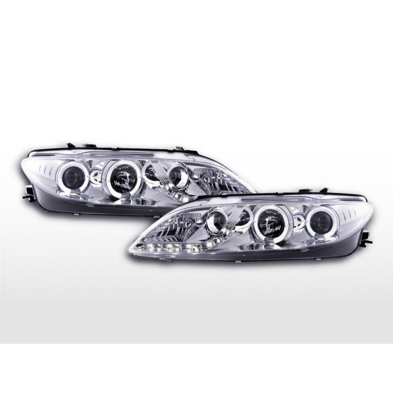 Daylight headlight LED DRL look Mazda 6 Limo 02-07 chrome