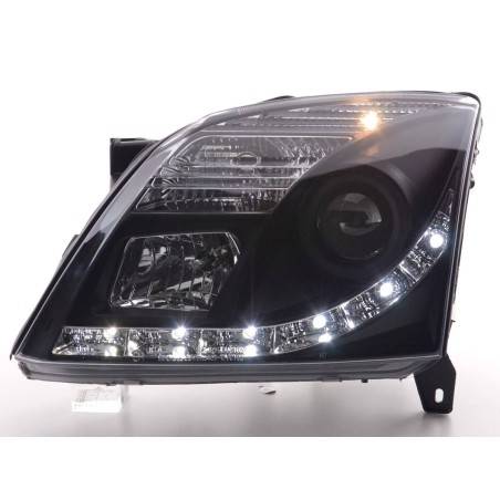 Phare Daylight LED DRL look Opel Vectra C 02-05 noir