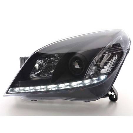 Phare Daylight LED feux de jour Opel Astra H 2004-2009 noir