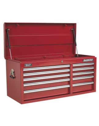 Topchest 10 Drawer with Ball-Bearing Slides Heavy-Duty - Red