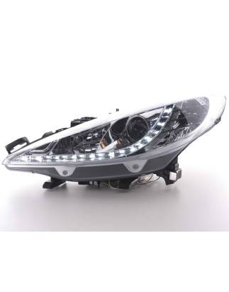 Daylight headlights LED daytime running lights Peugeot 207 06- chrome