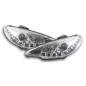 Daylight headlight LED DRL look Peugeot 206 98-07 chrome