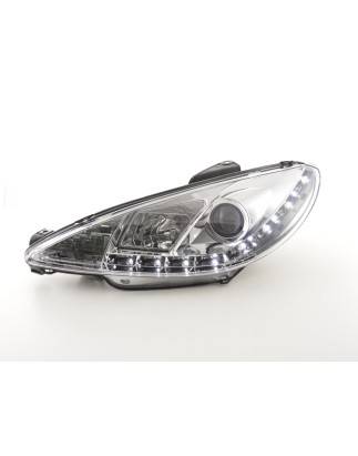 Daylight headlight LED DRL look Peugeot 206 98-07 chrome