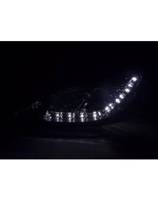 Daylight headlight LED DRL look Peugeot 206 98-07 chrome