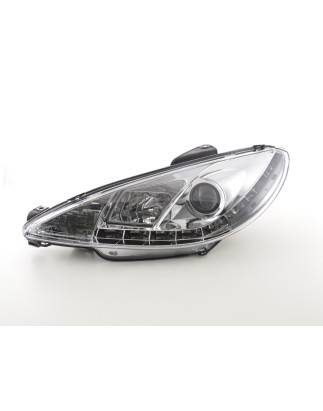 Phare Daylight LED DRL look Peugeot 206 98-07 chrome