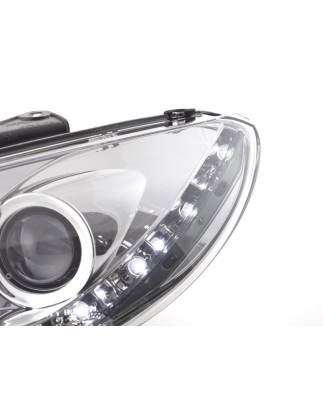 Daylight headlight LED DRL look Peugeot 206 98-07 chrome