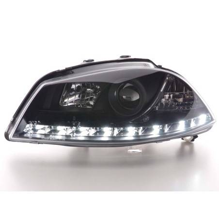 Phare Daylight LED feux de jour Seat Ibiza 3 6L 02-08 noir