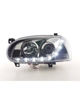 Daylight headlight LED daytime running lights VW Golf 3 91-97 chrome